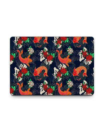 Repeating Koi Laptop Skin for 15 inch Apple MacBooks: Front View