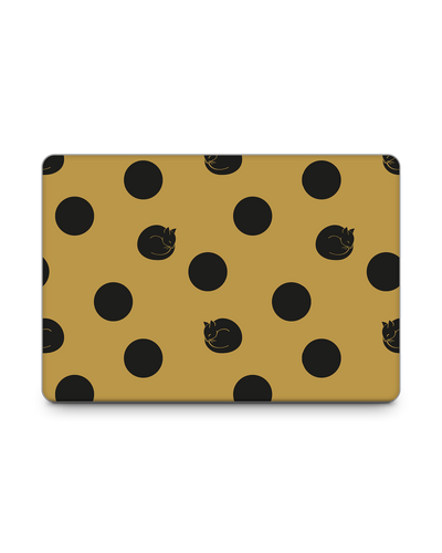 Polka Cats Laptop Skin for 15 inch Apple MacBooks: Front View