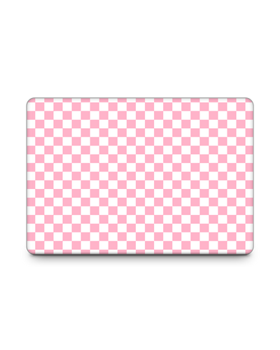Pink Checkerboard Laptop Skin for 15 inch Apple MacBooks: Front View