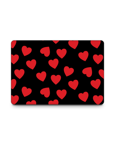 Repeating Hearts Laptop Skin for 15 inch Apple MacBooks: Front View