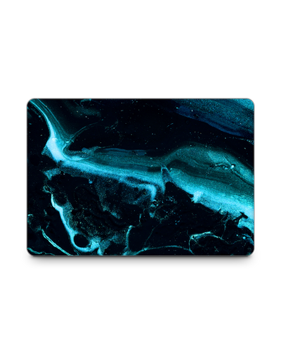 Deep Turquoise Sparkle Laptop Skin for 15 inch Apple MacBooks: Front View
