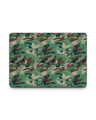 Green and Brown Camo Laptop Skin for 13 inch Apple MacBooks: Front View