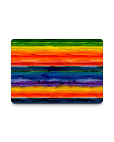 Striped Tie Dye Laptop Skin for 13 inch Apple MacBooks: Front View