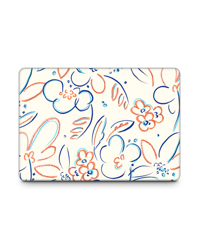 Bloom Doodles Laptop Skin for 13 inch Apple MacBooks: Front View