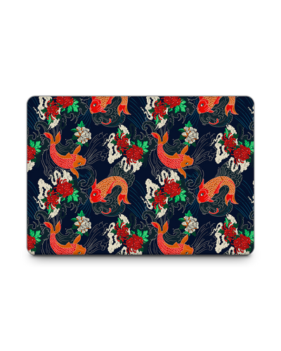 Repeating Koi Laptop Skin for 13 inch Apple MacBooks: Front View