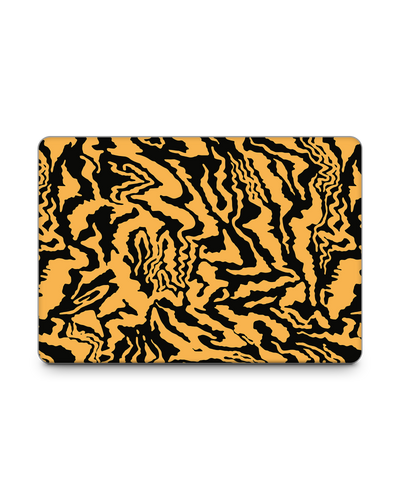 Warped Tiger Stripes Laptop Skin for 13 inch Apple MacBooks: Front View