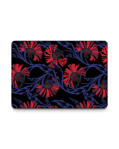 Midnight Floral Laptop Skin for 13 inch Apple MacBooks: Front View