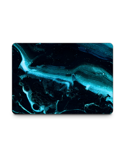 Deep Turquoise Sparkle Laptop Skin for 13 inch Apple MacBooks: Front View