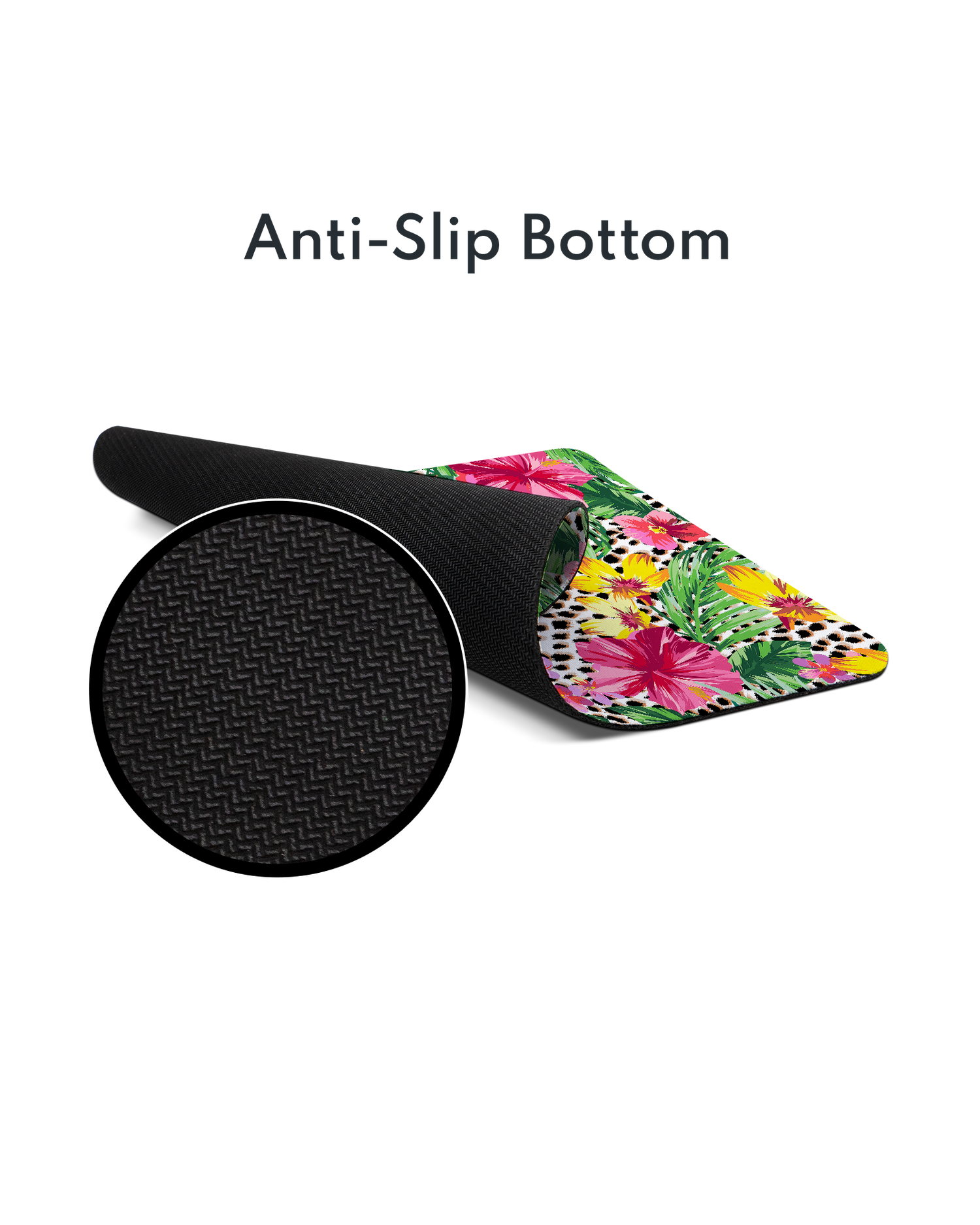 Tropical Cheetah Mouse Pad with Non-slip Underside