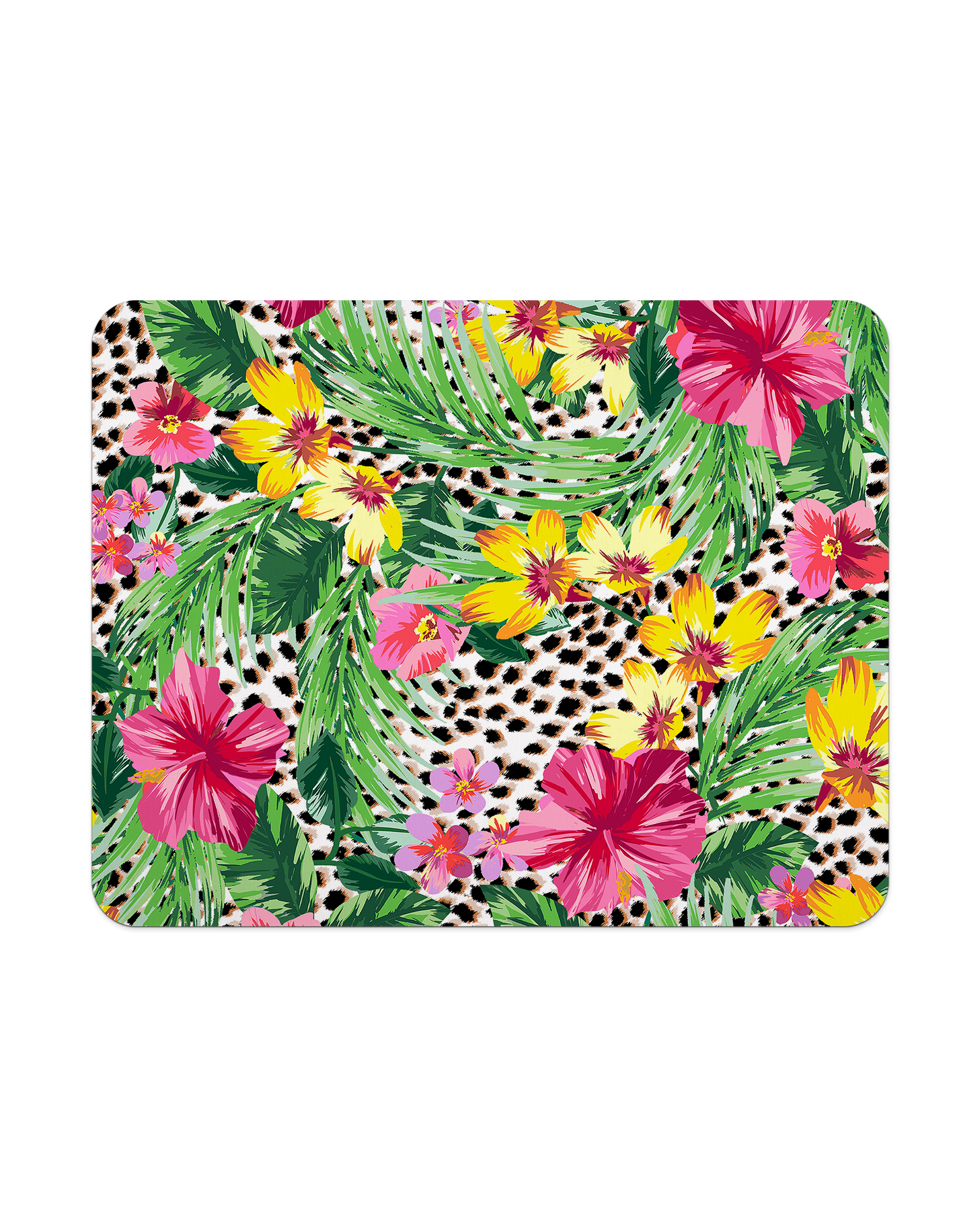 Tropical Cheetah Mouse Pad from Top