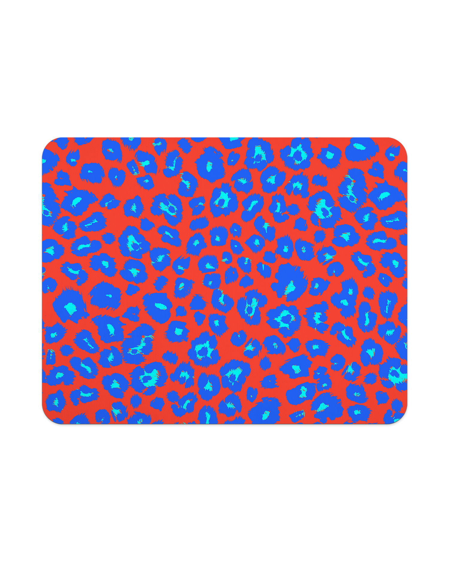 Bright Leopard Print Mouse Pad from Top