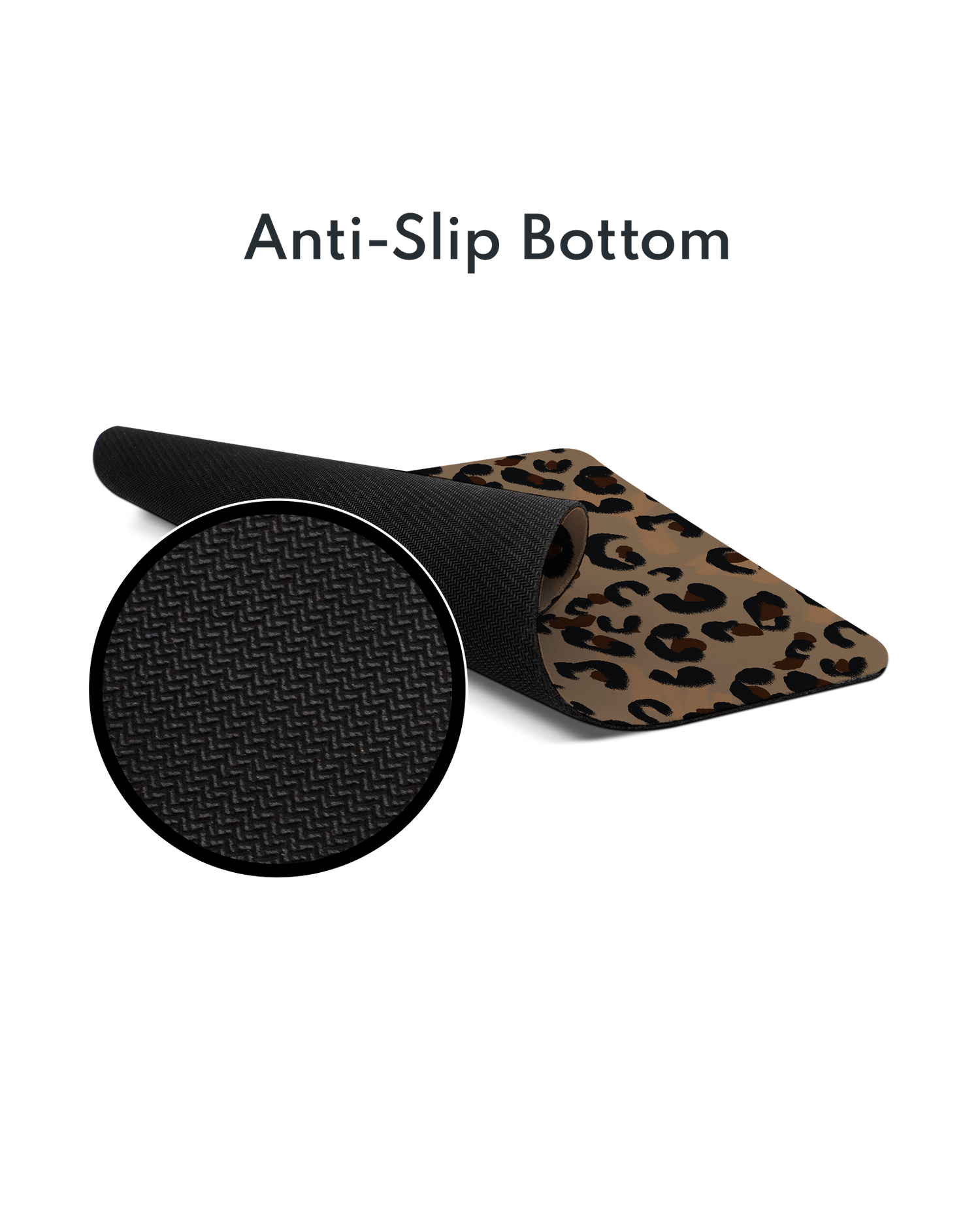 Leopard Repeat Mouse Pad with Non-slip Underside