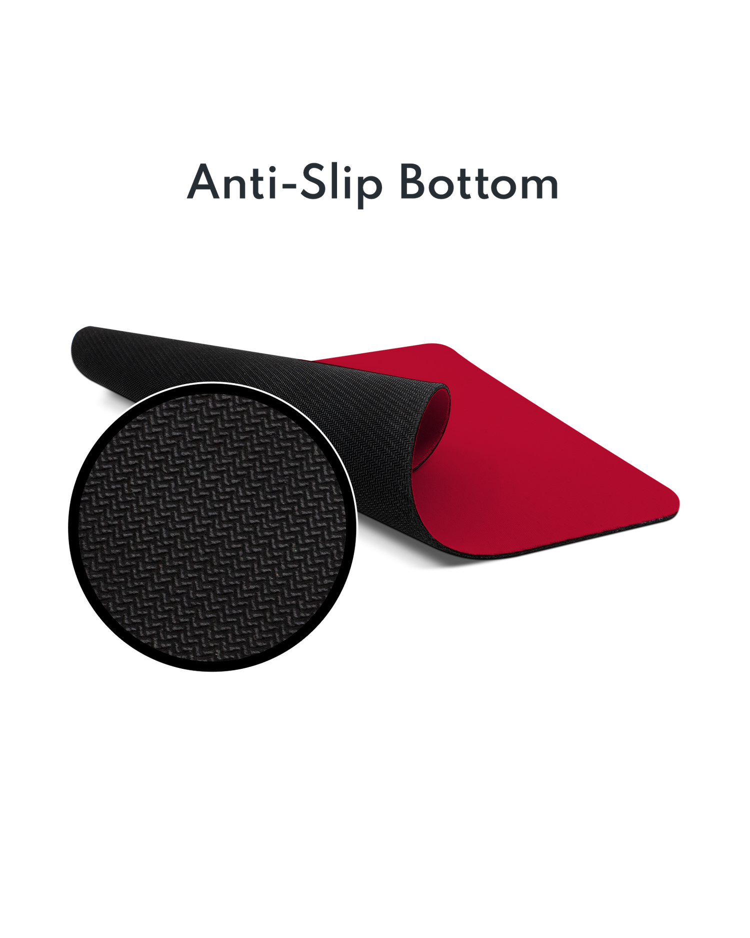 RED Mouse Pad with Non-slip Underside