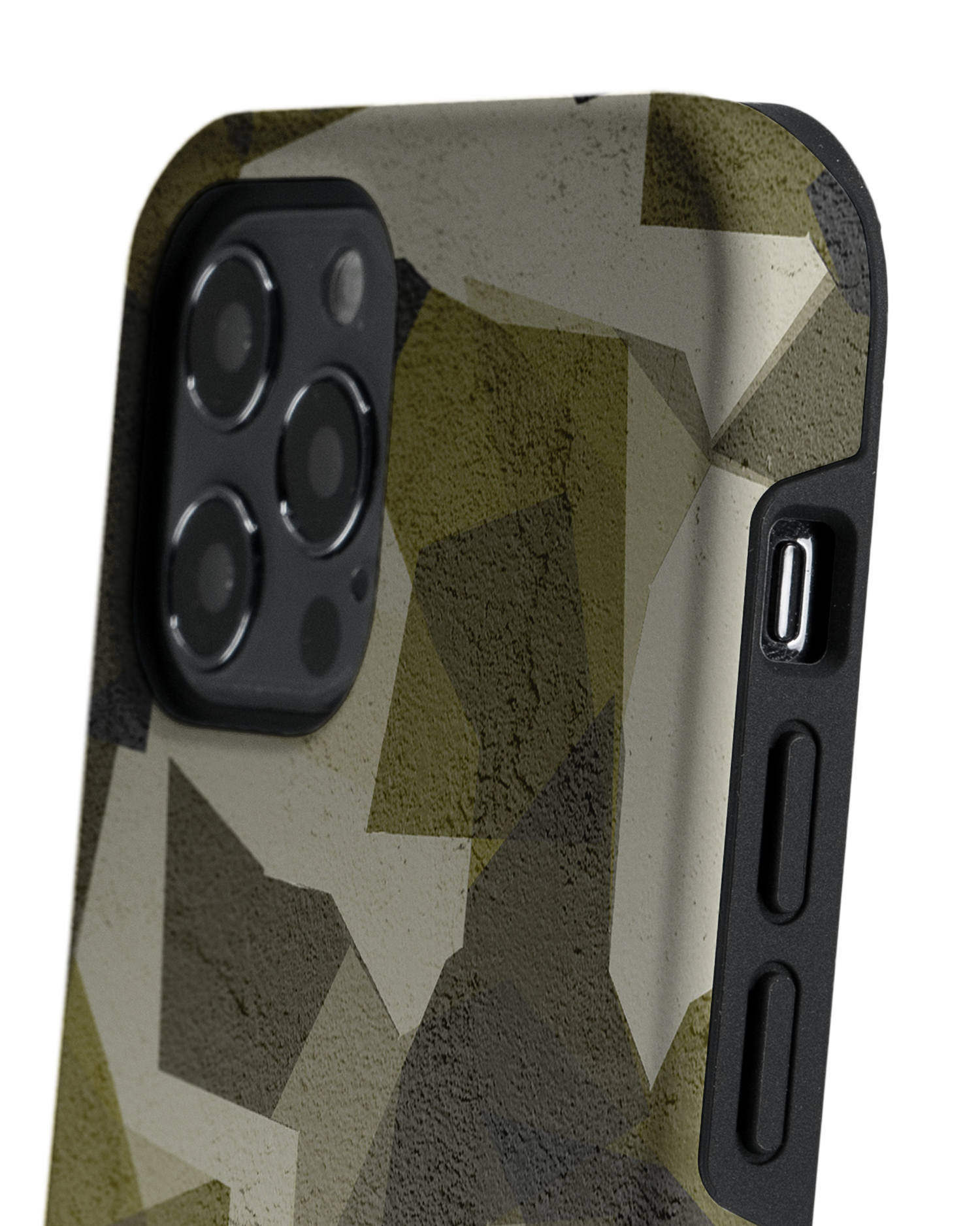 Geometric Camo Green Premium Phone Case Apple iPhone 12, Apple iPhone 12 Pro: Detail Shot 2