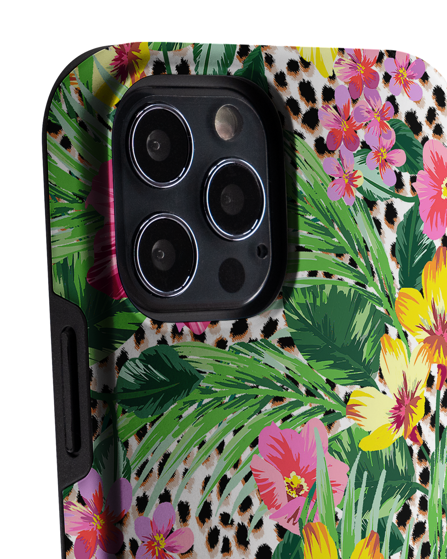 Tropical Cheetah Premium Phone Case Apple iPhone 12, Apple iPhone 12 Pro: Detail Shot 1