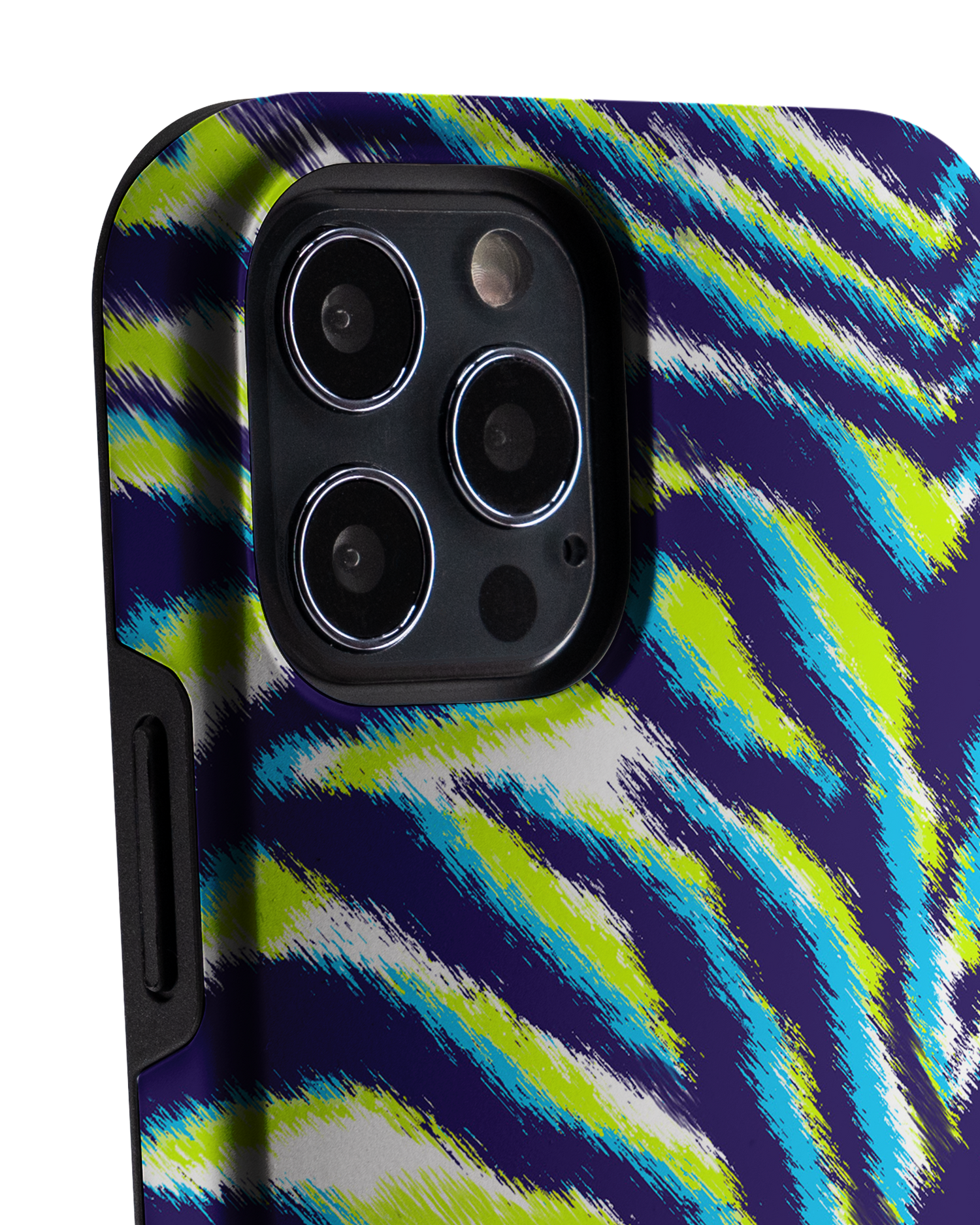 Neon Zebra Premium Phone Case Apple iPhone 12, Apple iPhone 12 Pro: Detail Shot 1