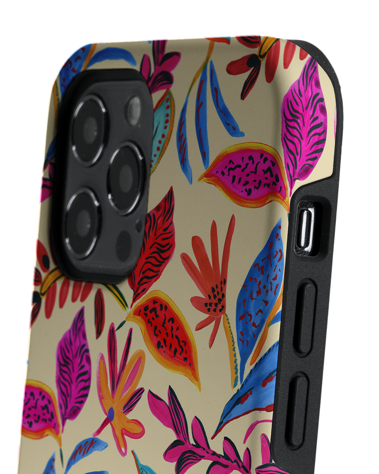 Painterly Spring Leaves Premium Phone Case Apple iPhone 12, Apple iPhone 12 Pro: Detail Shot 2