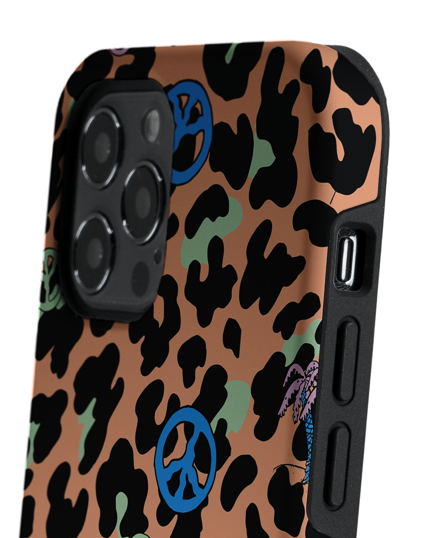Leopard Peace Palms Premium Phone Case Apple iPhone 12, Apple iPhone 12 Pro: Detail Shot 2
