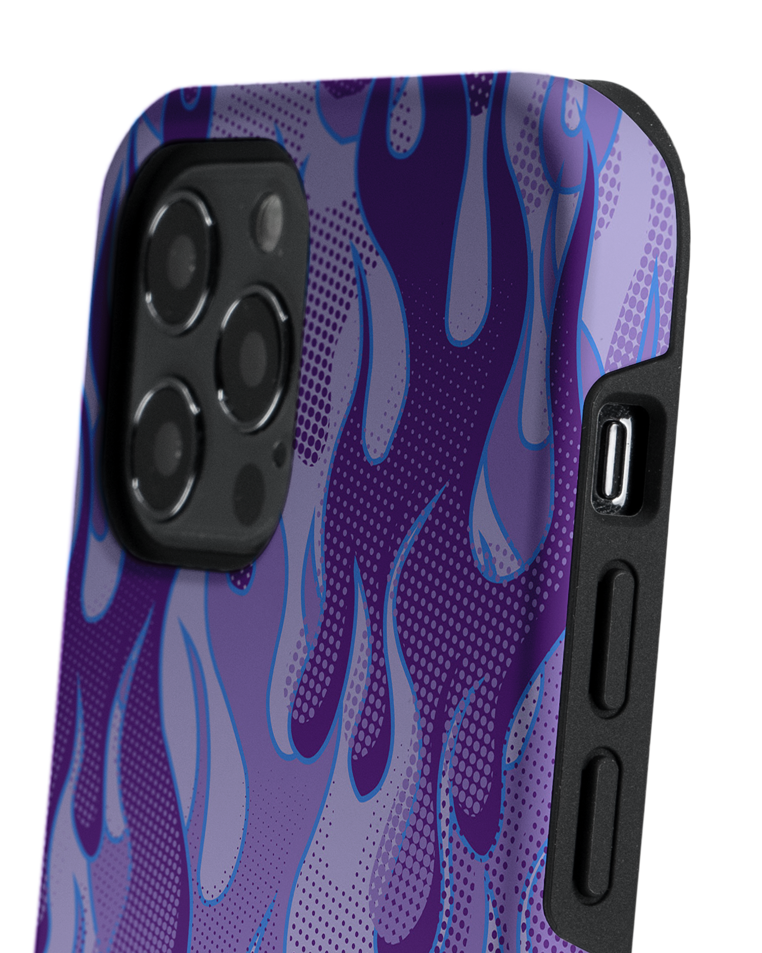 Purple Flames Premium Phone Case Apple iPhone 12, Apple iPhone 12 Pro: Detail Shot 2