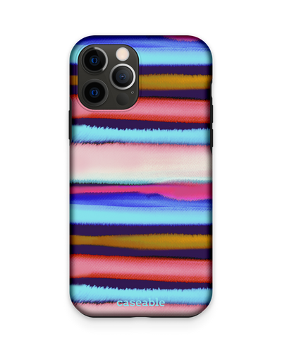 Watercolor Stripes Premium Phone Case Apple iPhone 12, Apple iPhone 12 Pro