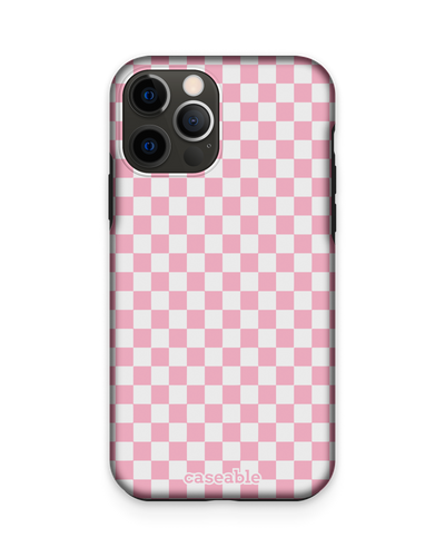 Pink Checkerboard Premium Phone Case Apple iPhone 12, Apple iPhone 12 Pro