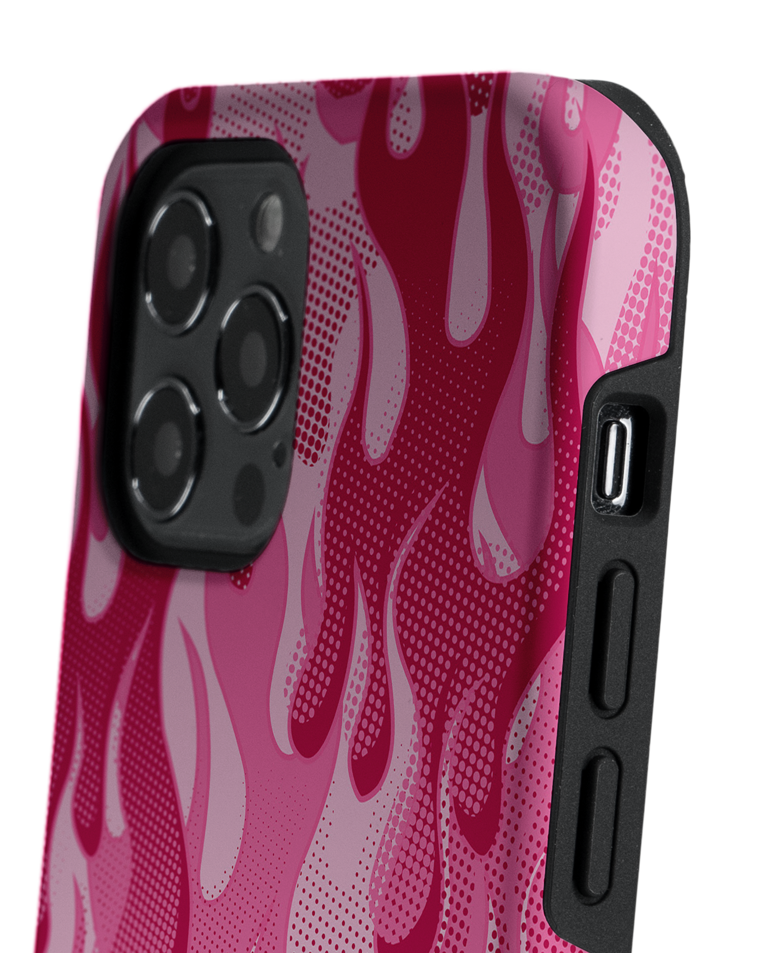 Pink Flames Premium Phone Case Apple iPhone 12, Apple iPhone 12 Pro: Detail Shot 2