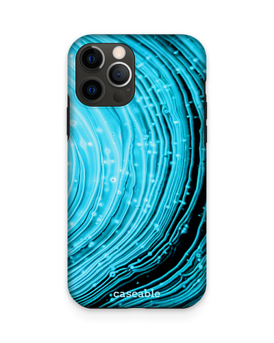 Turquoise Ripples Premium Phone Case Apple iPhone 12, Apple iPhone 12 Pro