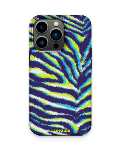 Neon Zebra Premium Phone Case Apple iPhone 13 Pro