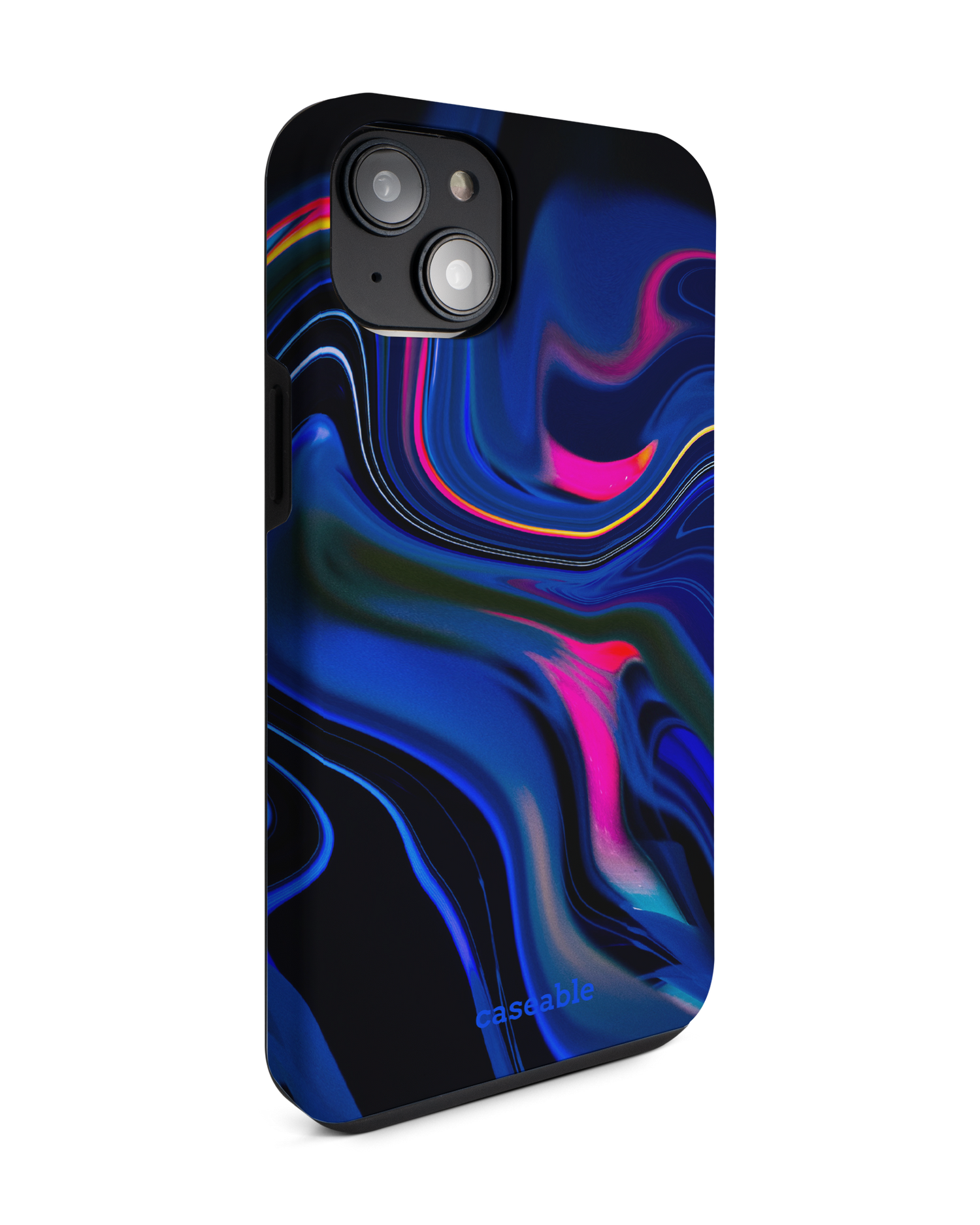 Space Swirl Premium Phone Case for Apple iPhone 14 Plus: View from the left side