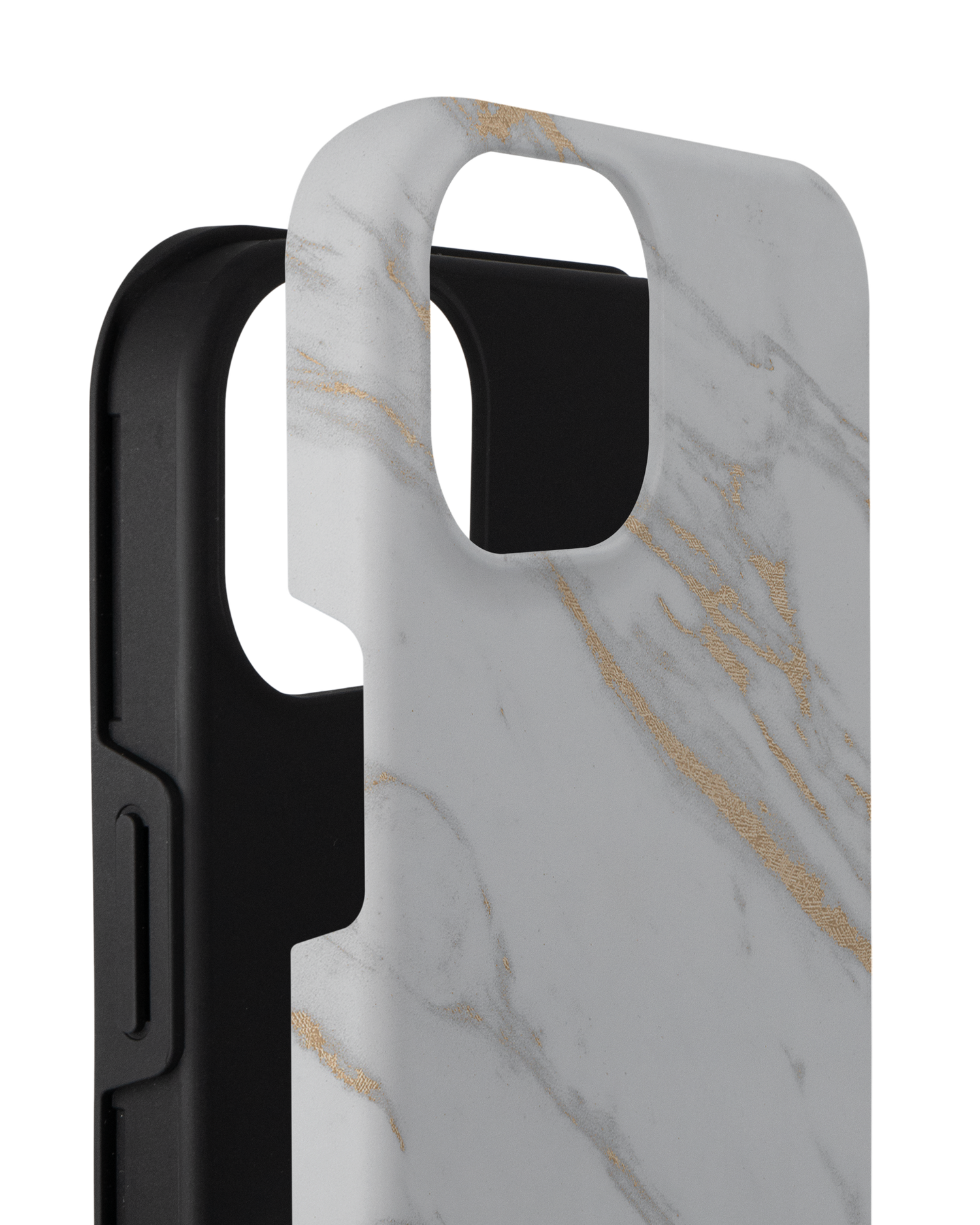 Gold Marble Elegance Premium Phone Case for Apple iPhone 14 Plus consisting of 2 parts