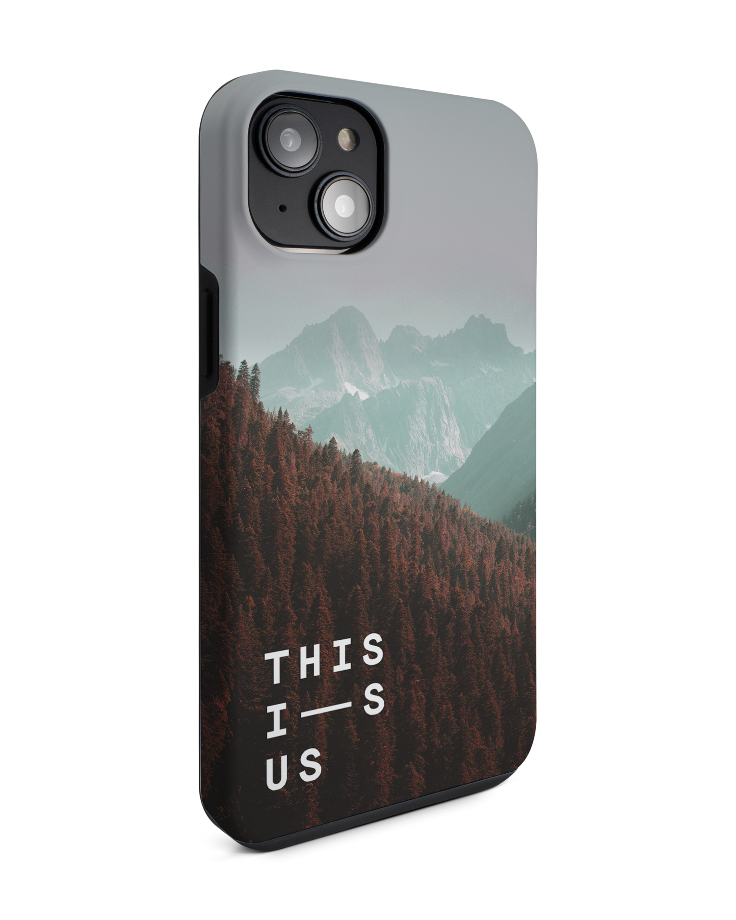 Into the Woods Premium Phone Case for Apple iPhone 14 Plus: View from the left side