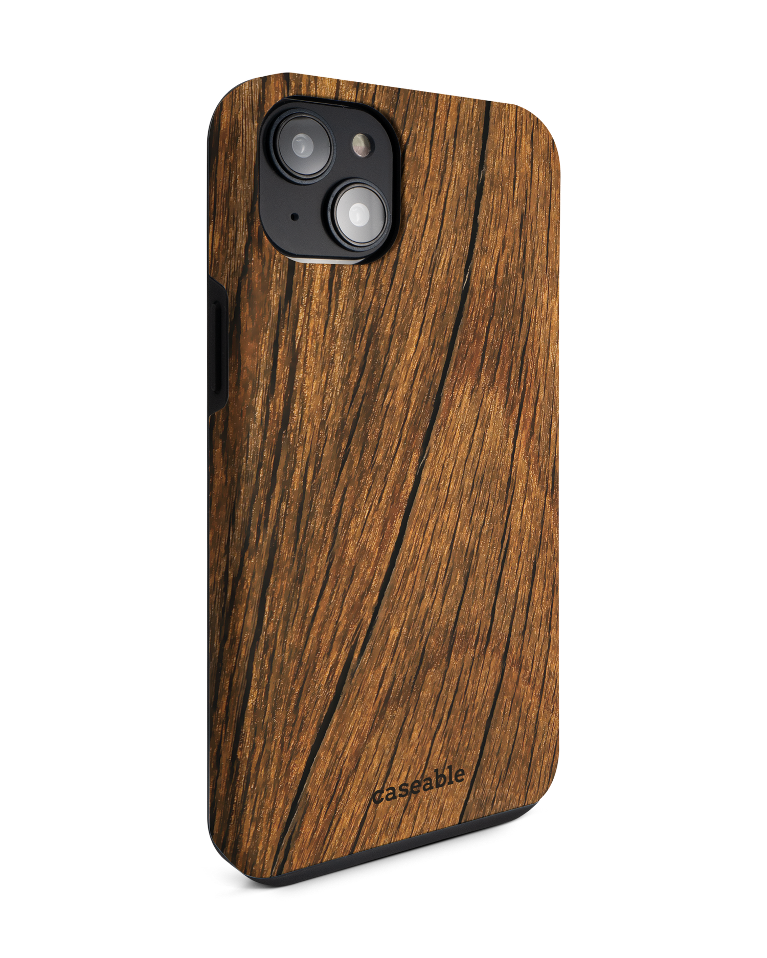 Wood Premium Phone Case for Apple iPhone 14 Plus: View from the left side