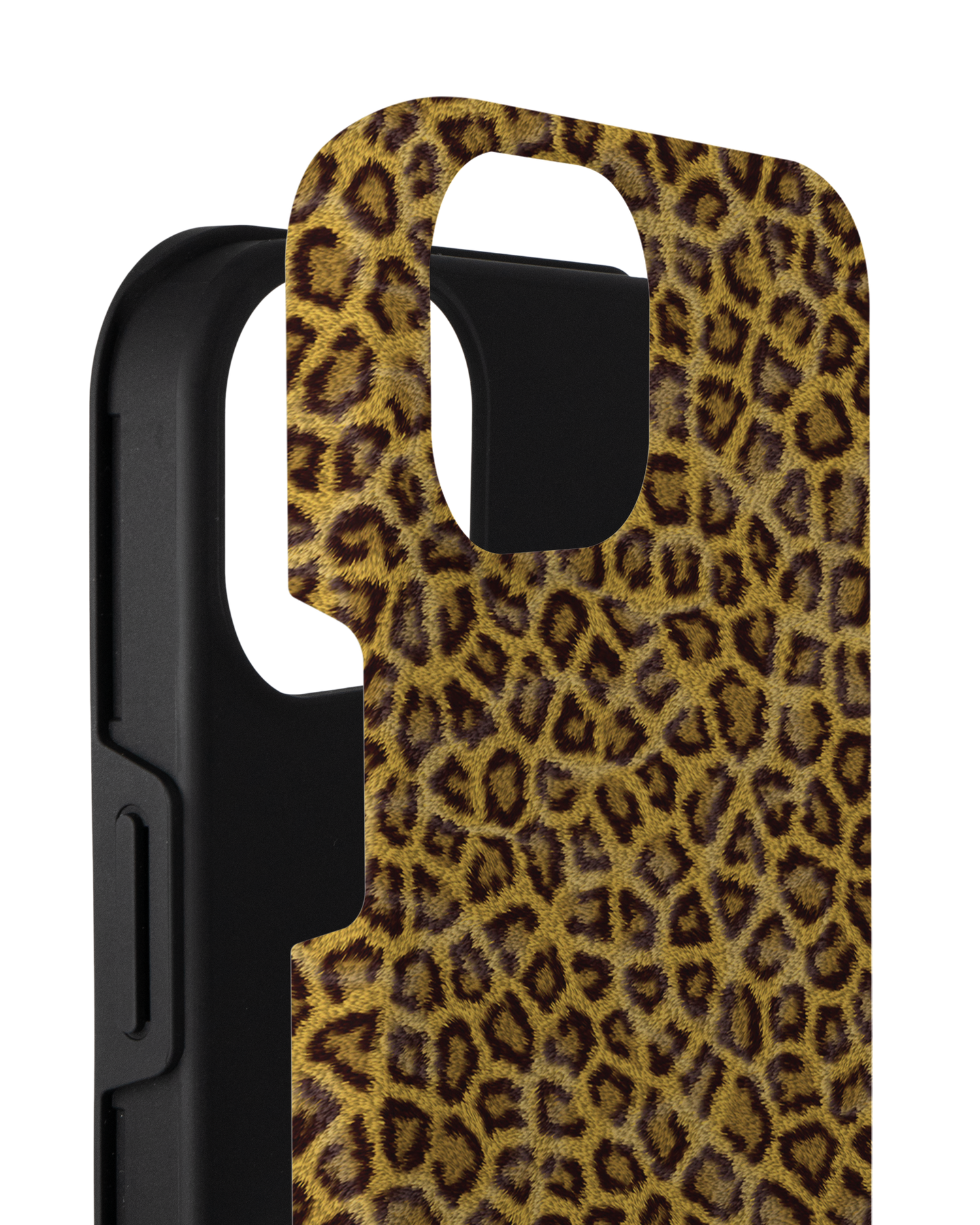 Leopard Skin Premium Phone Case for Apple iPhone 14 Plus consisting of 2 parts