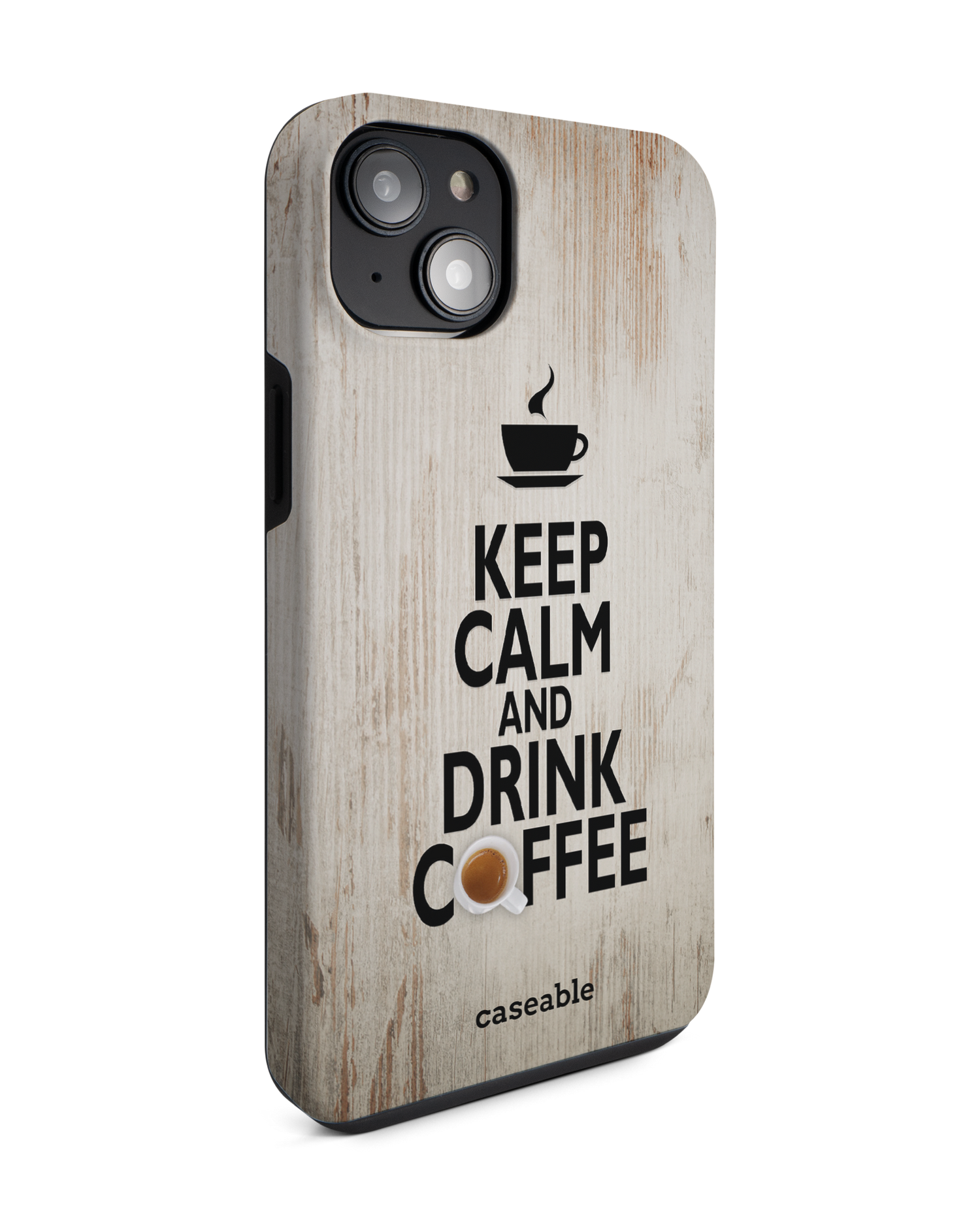 Drink Coffee Premium Phone Case for Apple iPhone 14 Plus: View from the left side