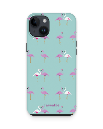 Two Flamingos Premium Phone Case for Apple iPhone 15 Plus