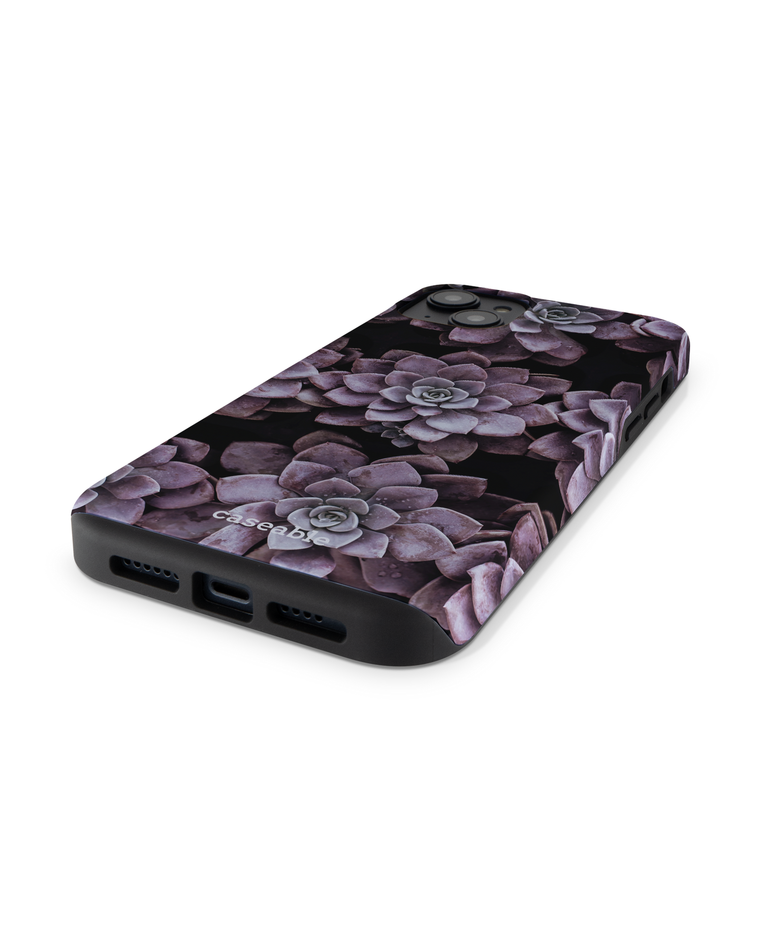Purple Succulents Premium Phone Case for Apple iPhone 14 Plus: Lying