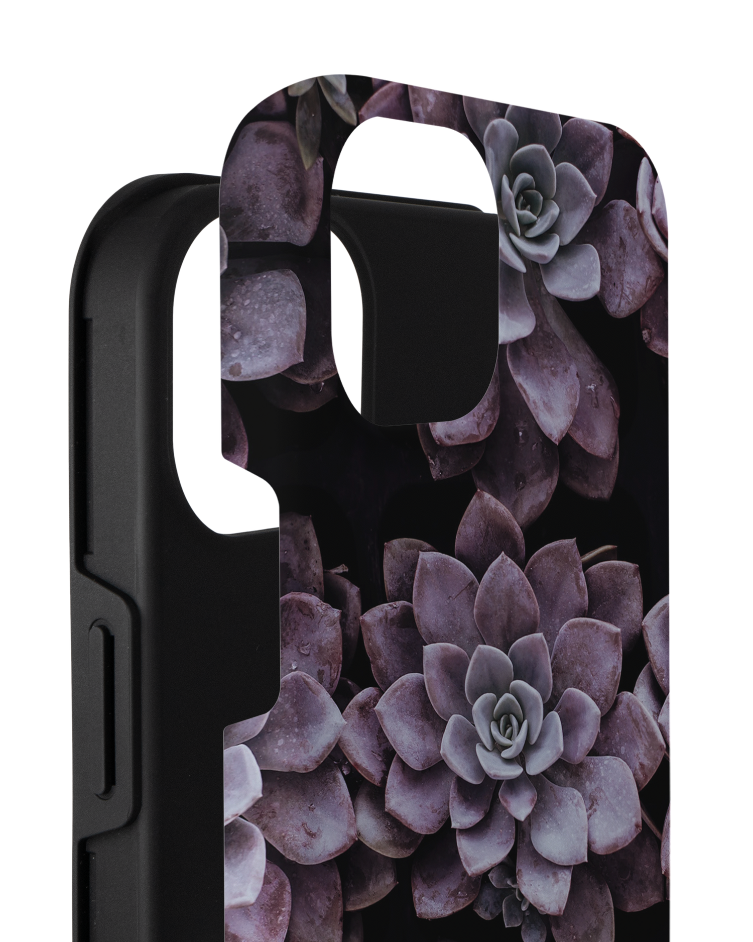 Purple Succulents Premium Phone Case for Apple iPhone 14 Plus consisting of 2 parts