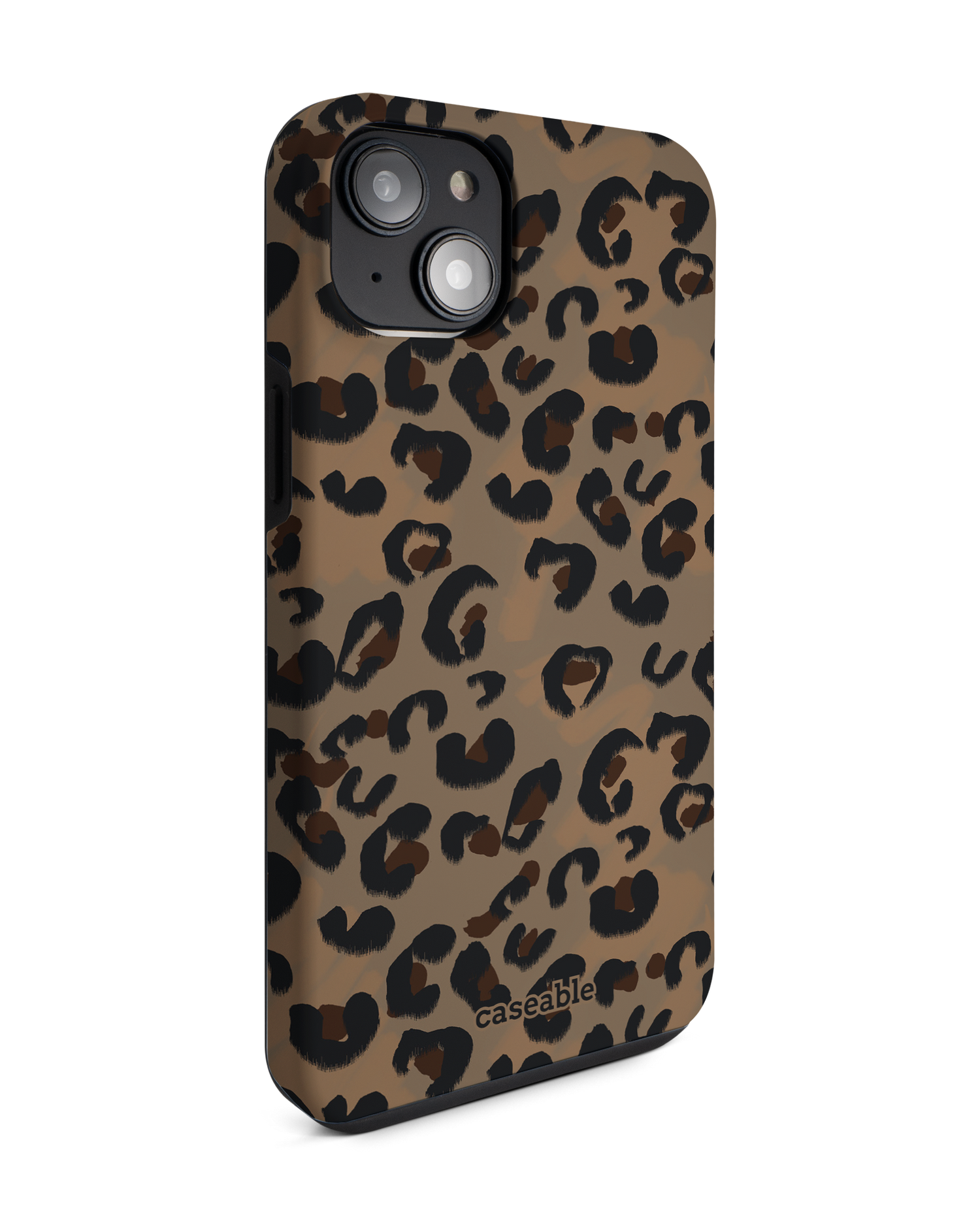 Leopard Repeat Premium Phone Case for Apple iPhone 14 Plus: View from the left side