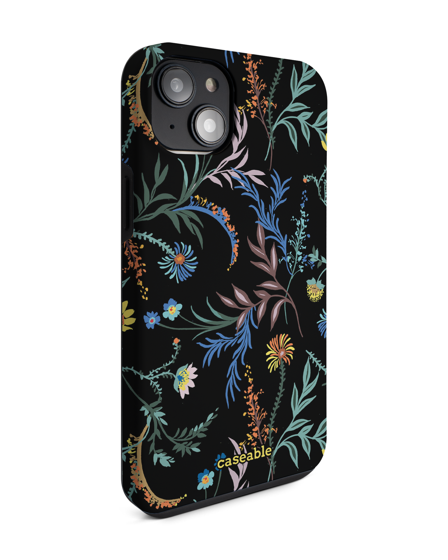 Woodland Spring Floral Premium Phone Case for Apple iPhone 14 Plus: View from the left side