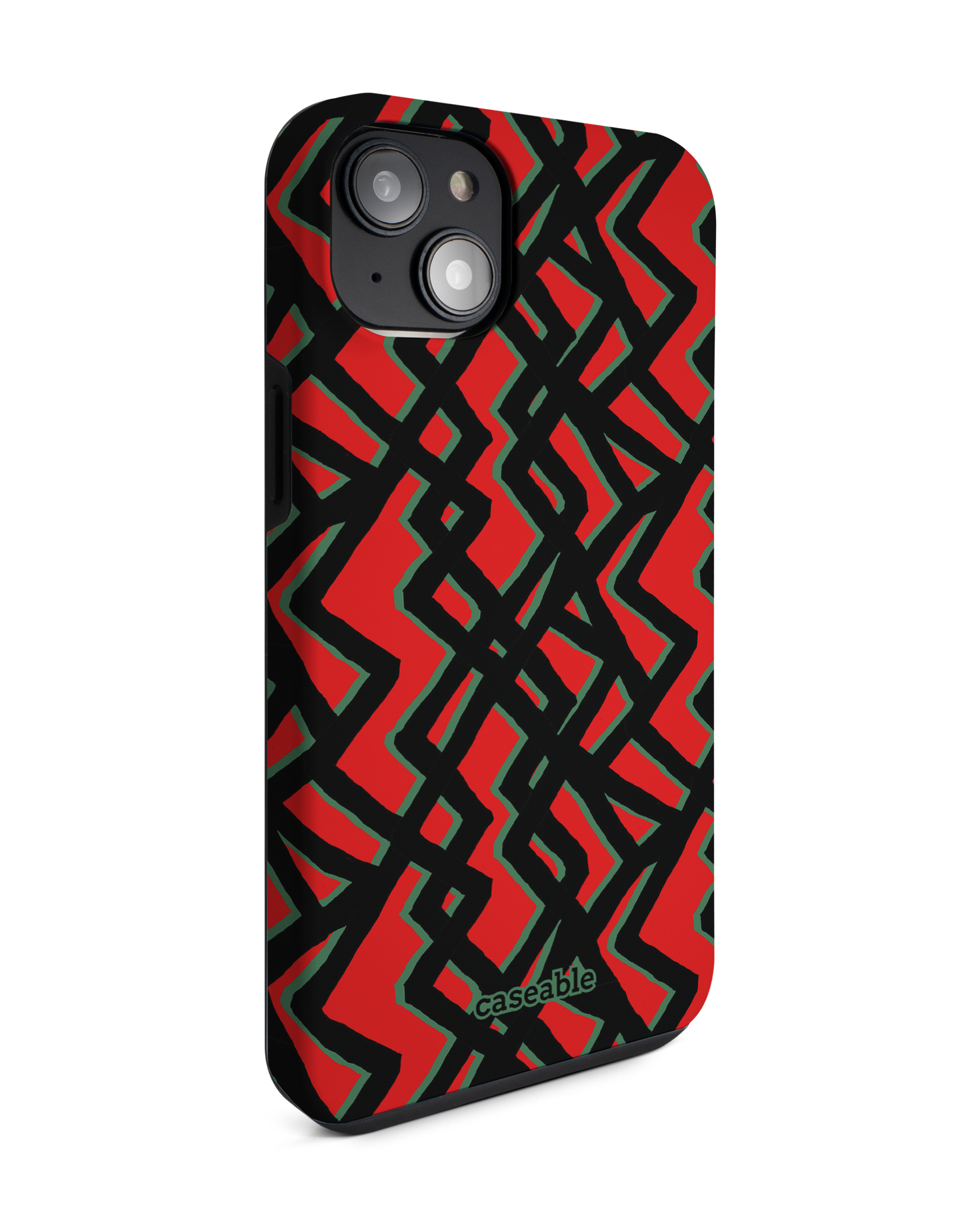 Fences Pattern Premium Phone Case for Apple iPhone 14 Plus: View from the left side