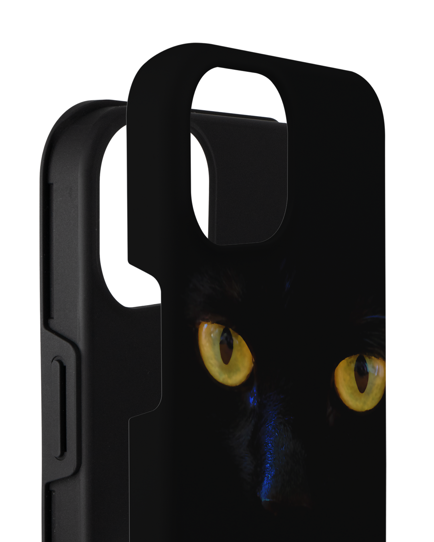 Black Cat Premium Phone Case for Apple iPhone 14 Plus consisting of 2 parts
