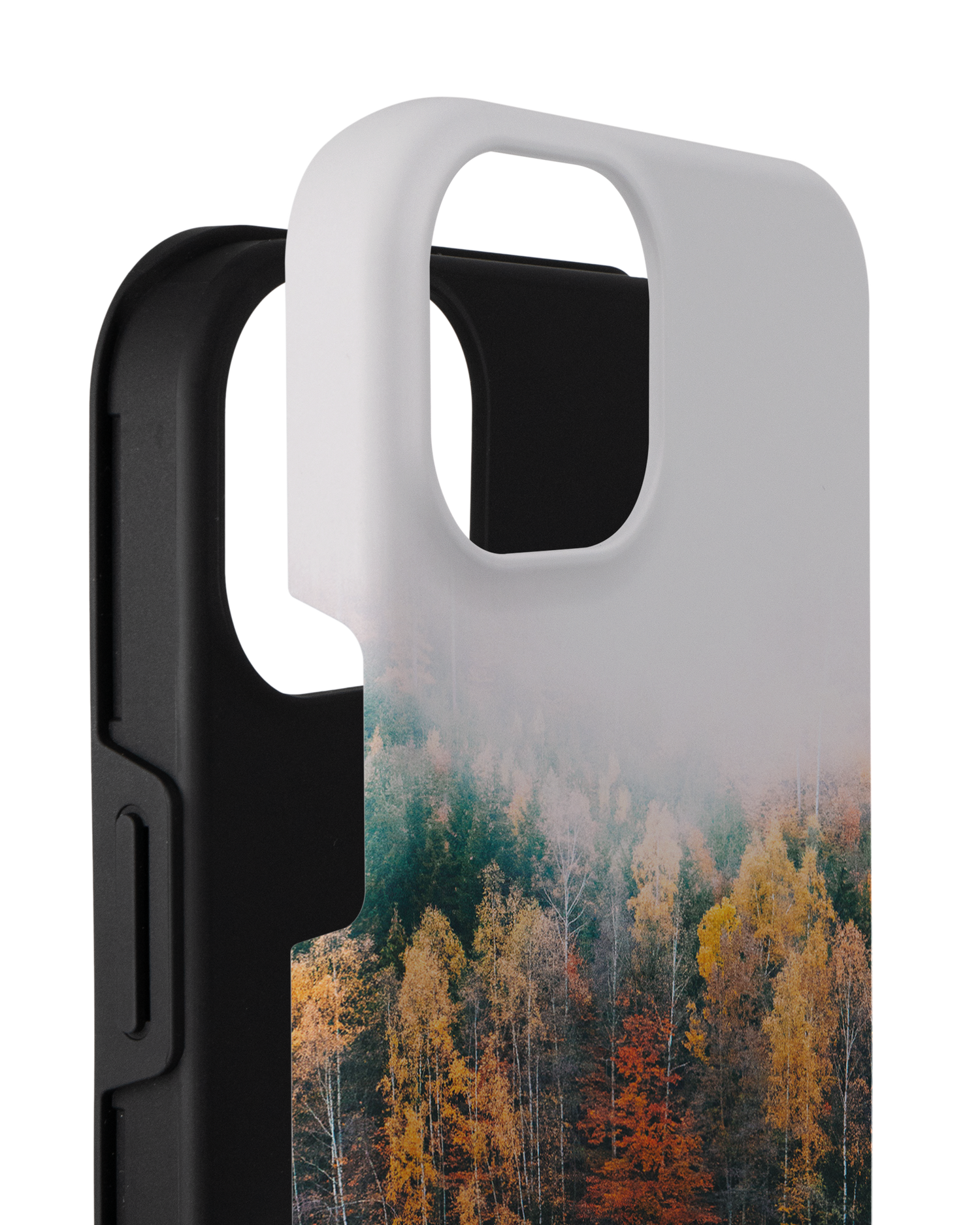 Fall Fog Premium Phone Case for Apple iPhone 14 Plus consisting of 2 parts