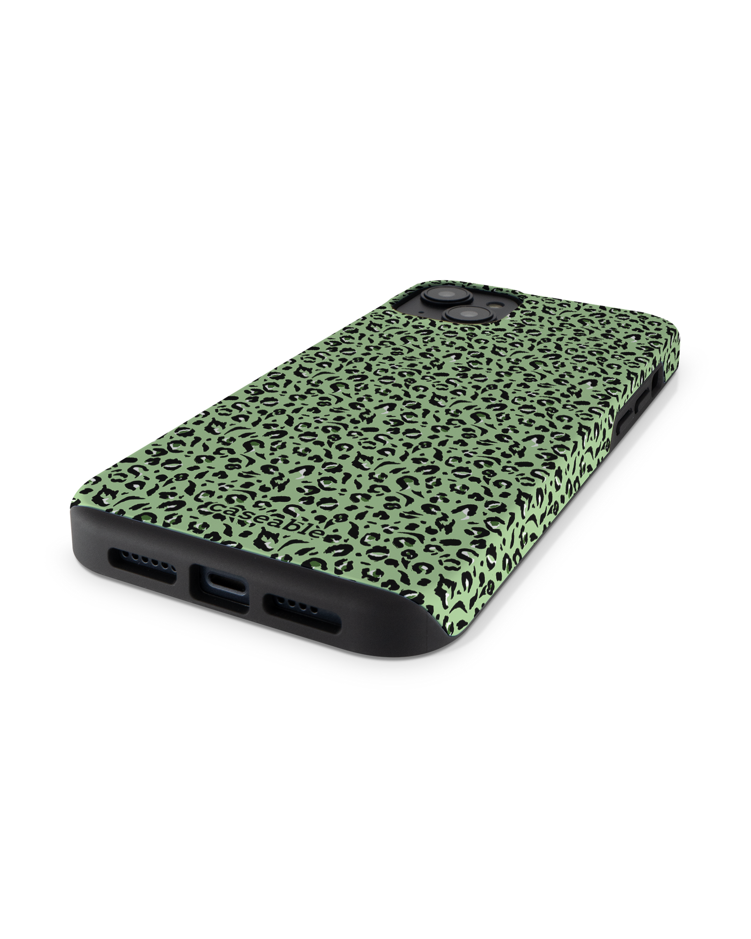 Mint Leopard Premium Phone Case for Apple iPhone 14 Plus: Lying
