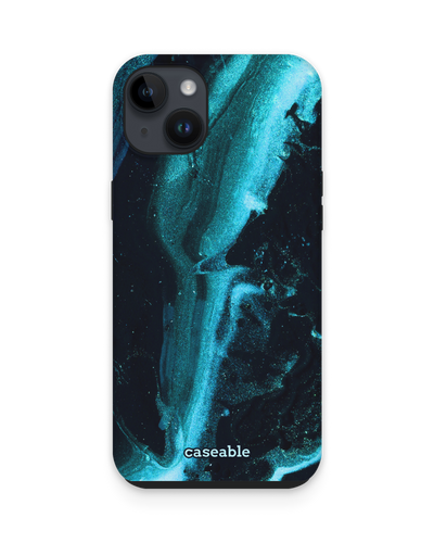 Deep Turquoise Sparkle Premium Phone Case for Apple iPhone 15 Plus
