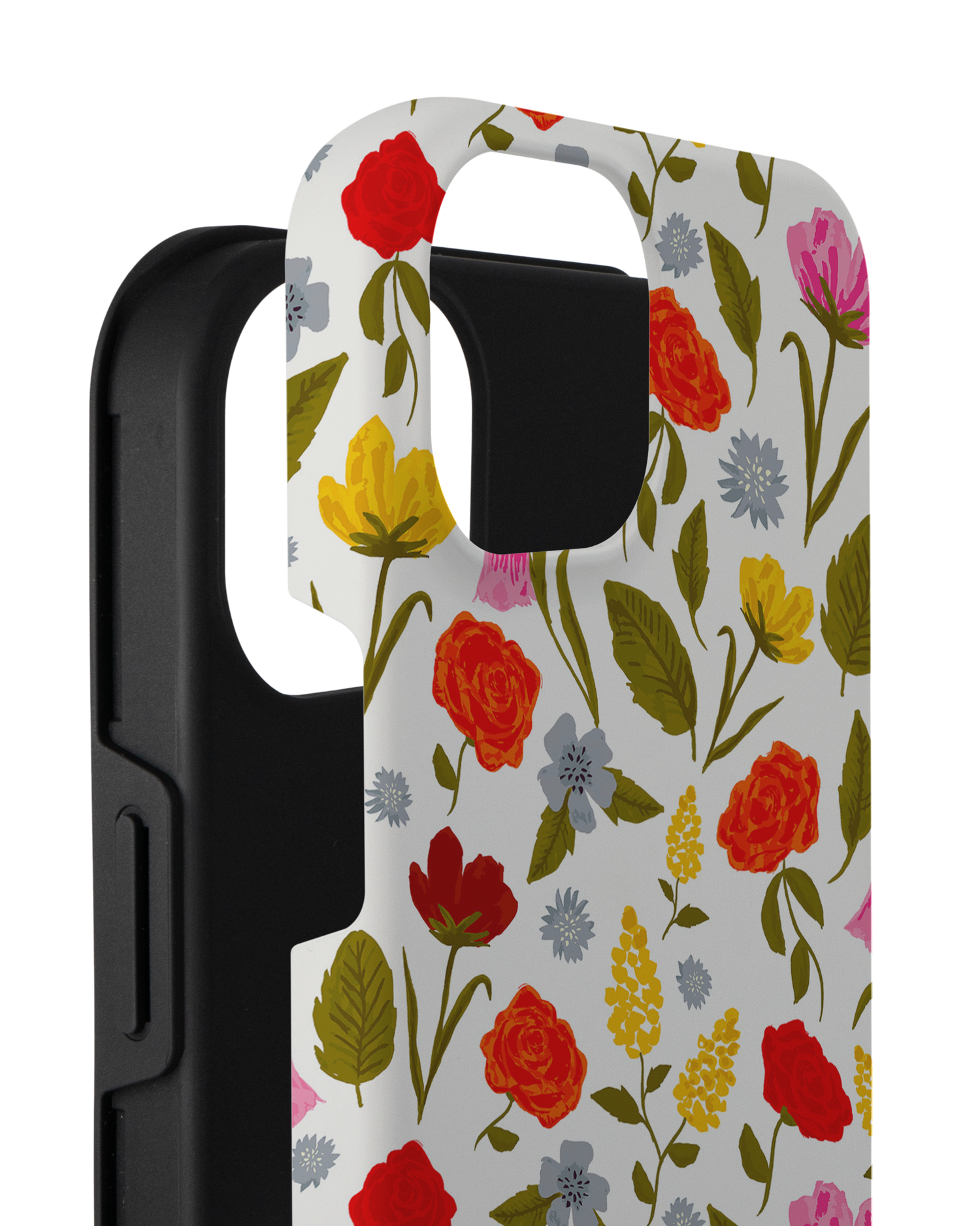 Botanical Beauties Premium Phone Case for Apple iPhone 14 Plus consisting of 2 parts