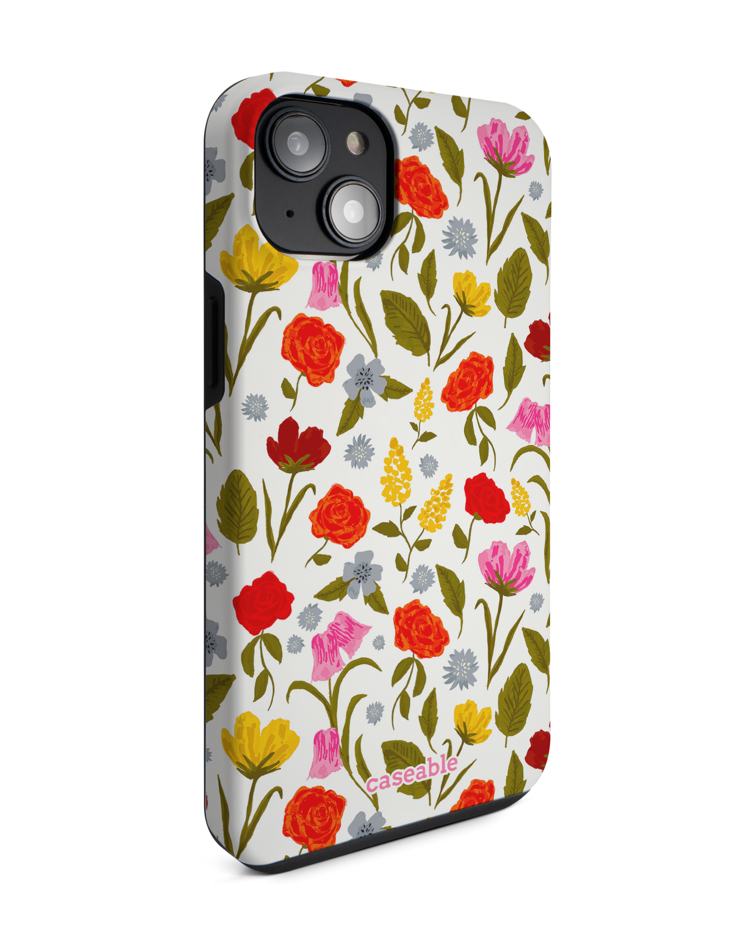 Botanical Beauties Premium Phone Case for Apple iPhone 14 Plus: View from the left side