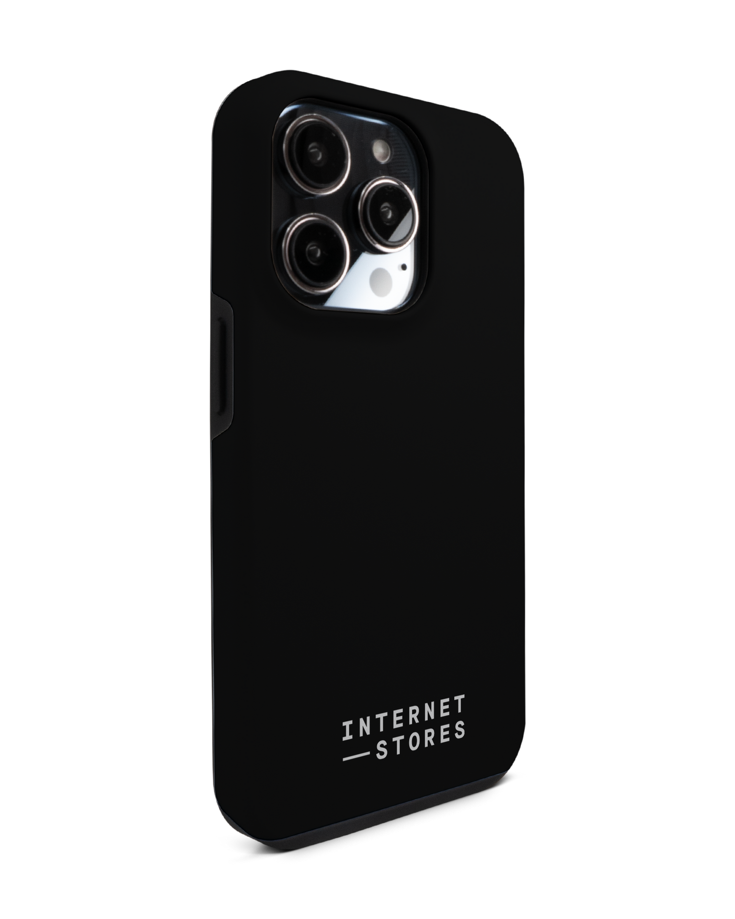 ISG Black Premium Phone Case for Apple iPhone 14 Pro: View from the left side