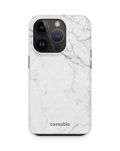 White Marble Premium Phone Case for Apple iPhone 14 Pro