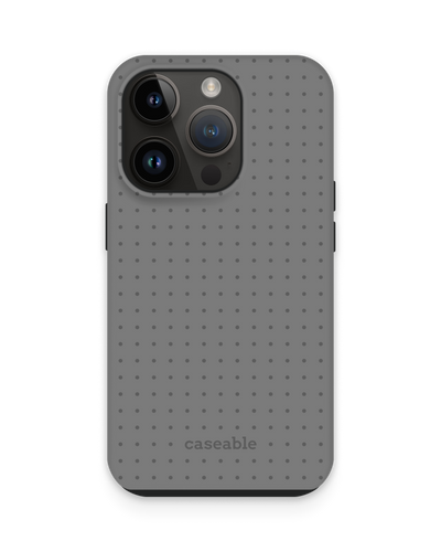 Dot Grid Grey Premium Phone Case for Apple iPhone 15 Pro