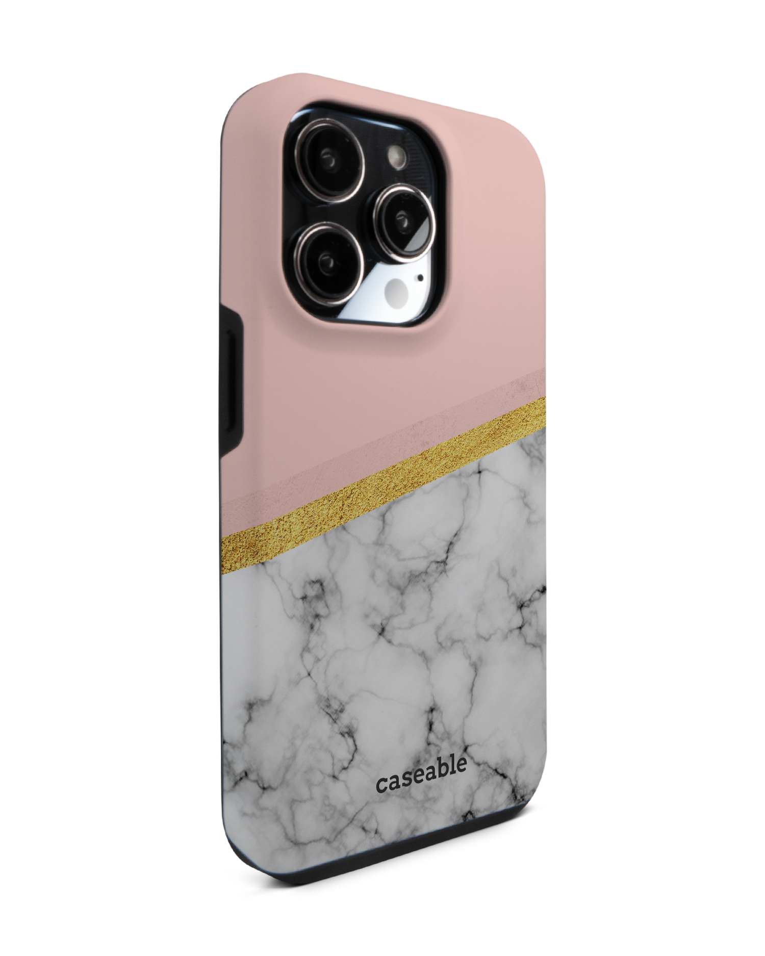 Marble Slice Premium Phone Case for Apple iPhone 14 Pro: View from the left side